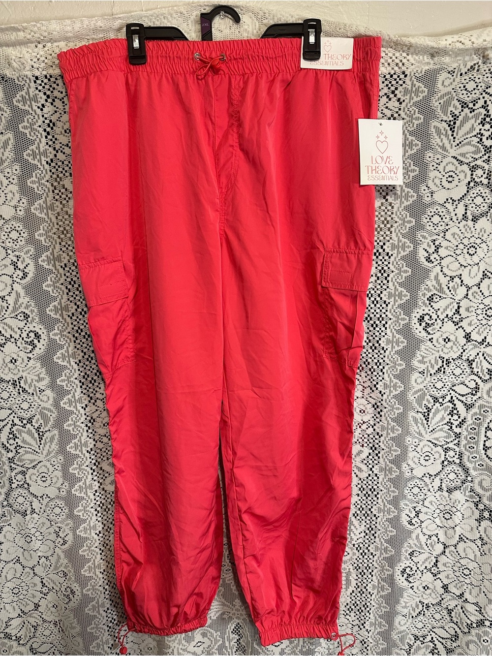 Theory Girls' Bright Pink Cargo Joggers